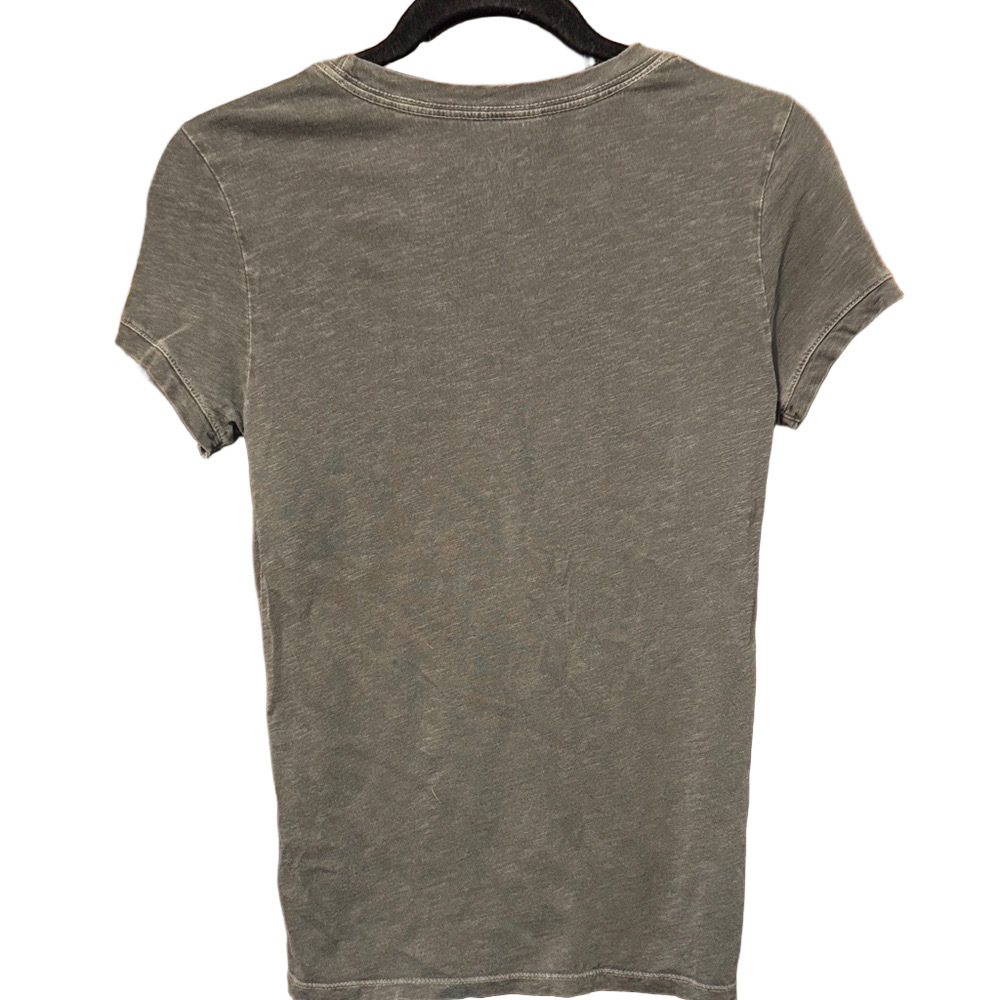 Lucky Brand Women’s Short Sleeve Graphic Tee - Charcoal with Gold Print - Picture 3 of 3